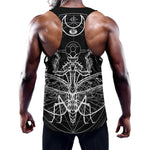 Black And White Mantis Spirit Print Training Tank Top