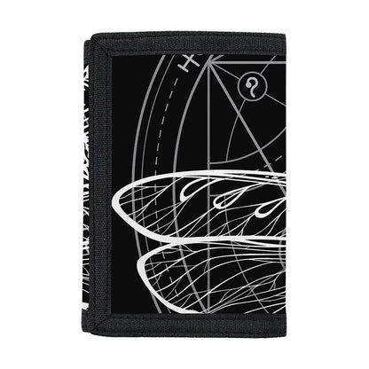 Black And White Mantis Spirit Print Trifold Wallet