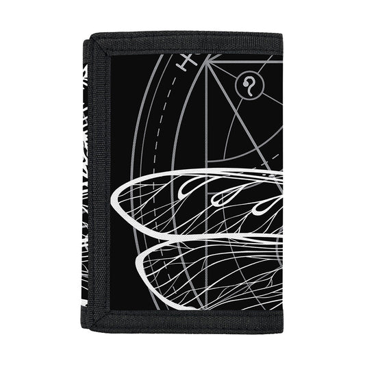 Black And White Mantis Spirit Print Trifold Wallet