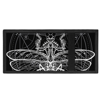 Black And White Mantis Spirit Print Trifold Wallet