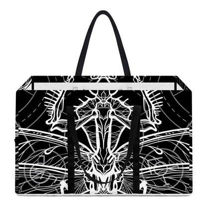 Black And White Mantis Spirit Print Utility Tote Bag