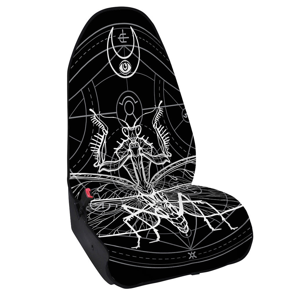 Black And White Mantis Spirit Print Waterproof Car Seat Cover