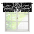 Black And White Mantis Spirit Print Window Valance