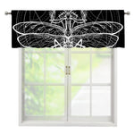 Black And White Mantis Spirit Print Window Valance
