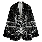 Black And White Mantis Spirit Print Women's Blazer