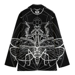 Black And White Mantis Spirit Print Women's Blazer