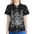 Black And White Mantis Spirit Print Women's Polo Shirt