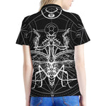 Black And White Mantis Spirit Print Women's Polo Shirt