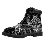 Black And White Mantis Spirit Print Work Boots