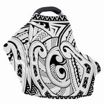 Black And White Maori Pattern Print Baby Seat Cover