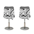 Black And White Maori Pattern Print Bar Stool Covers