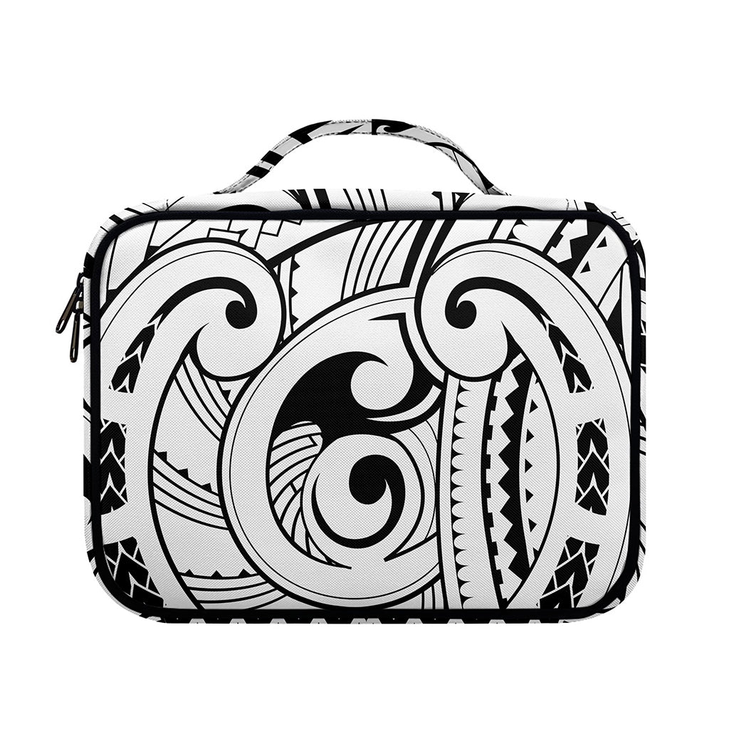 Black And White Maori Pattern Print Briefcase Bible Bag