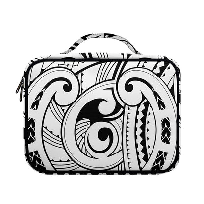 Black And White Maori Pattern Print Briefcase Bible Bag