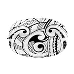 Black And White Maori Pattern Print Car Side Mirror Covers