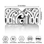 Black And White Maori Pattern Print Car Windshield Sun Shade