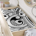 Black And White Maori Pattern Print Changing Pad Cover