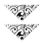 Black And White Maori Pattern Print Dog Bandana