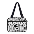 Black And White Maori Pattern Print Double Strap Bible Bag