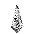 Black And White Maori Pattern Print Hand Towel