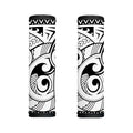 Black And White Maori Pattern Print Handle Covers