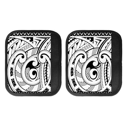 Black And White Maori Pattern Print Handle Covers