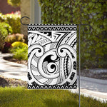 Black And White Maori Pattern Print House Flag