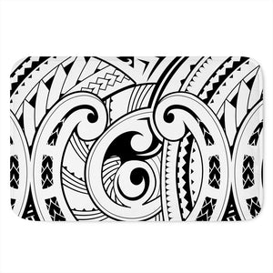 Black And White Maori Pattern Print Indoor Door Mat