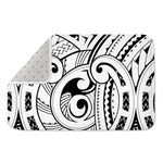 Black And White Maori Pattern Print Indoor Door Mat