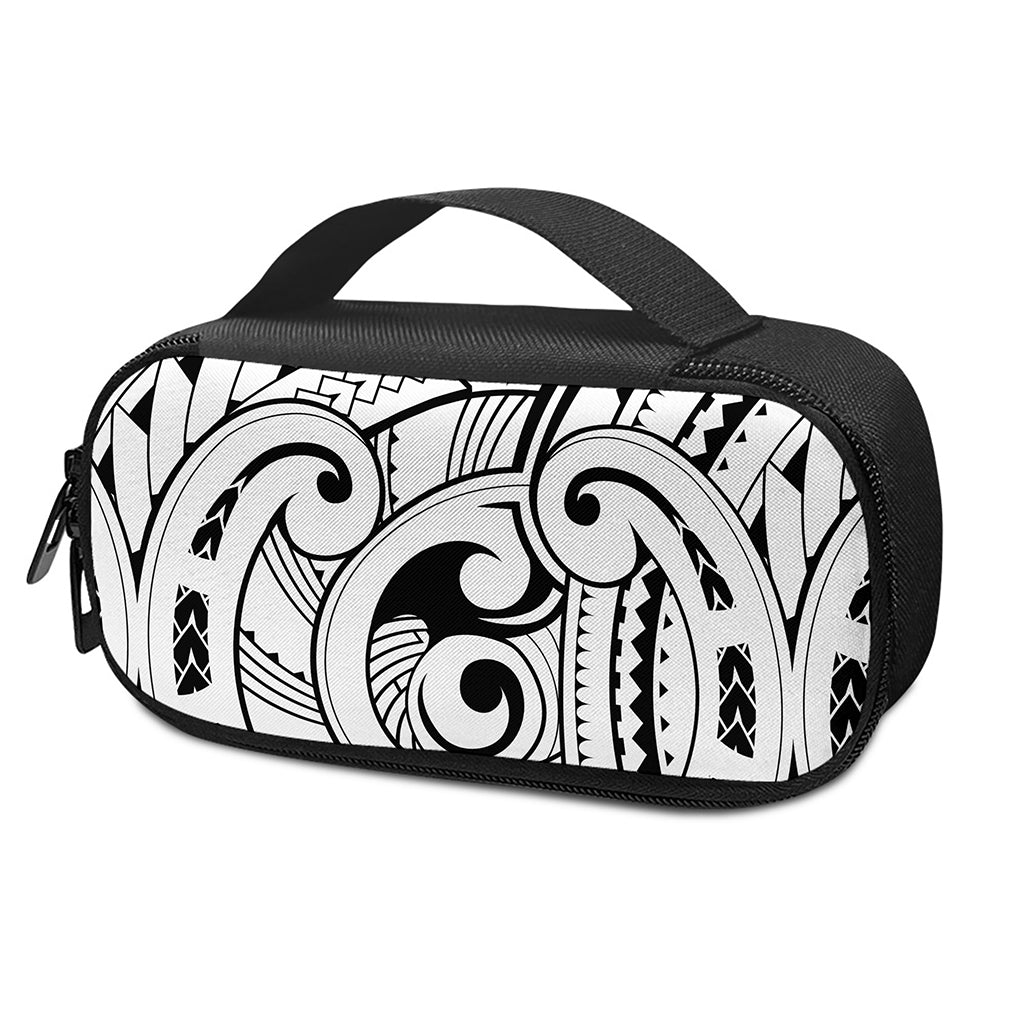 Black And White Maori Pattern Print Insulin Cooler Travel Case