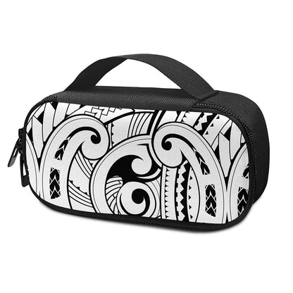 Black And White Maori Pattern Print Insulin Cooler Travel Case