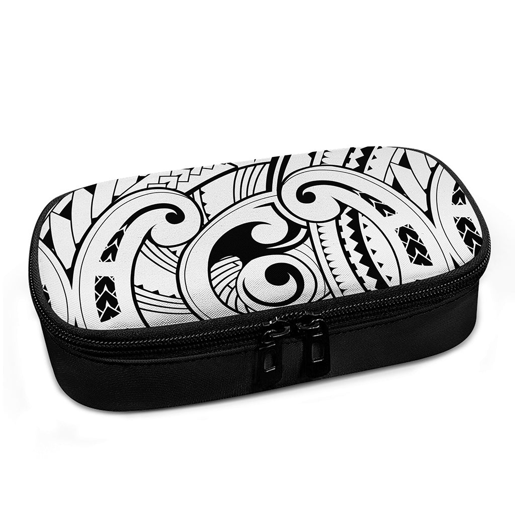 Black And White Maori Pattern Print Insulin Cooler Travel Case