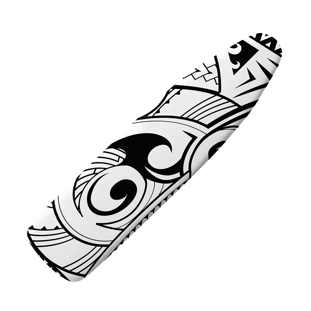 Black And White Maori Pattern Print Ironing Board Cover