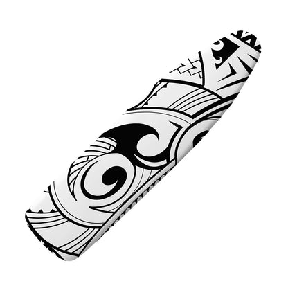 Black And White Maori Pattern Print Ironing Board Cover
