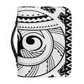 Black And White Maori Pattern Print Leather Bible Cover