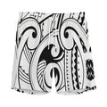 Black And White Maori Pattern Print Men's Athletic Shorts