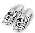 Black And White Maori Pattern Print Mesh Casual Shoes