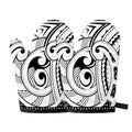 Black And White Maori Pattern Print Oven Mitts