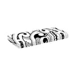 Black And White Maori Pattern Print Piano Keyboard Cover