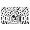 Black And White Maori Pattern Print Polyester Doormat