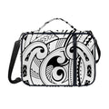 Black And White Maori Pattern Print Shoulder Strap Bible Bag