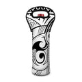 Black And White Maori Pattern Print Single Neoprene Wine Tote