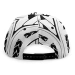 Black And White Maori Pattern Print Snapback Cap