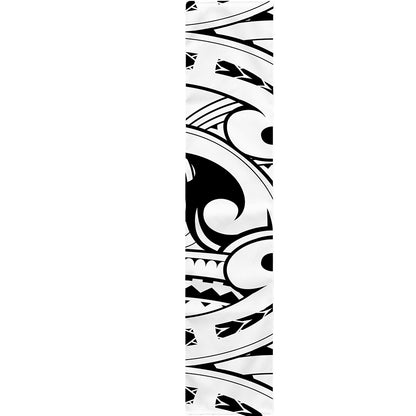 Black And White Maori Pattern Print Table Runner
