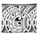 Black And White Maori Pattern Print Tapestry