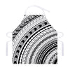 Black And White Maori Polynesian Print Adjustable Apron