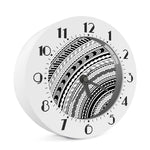 Black And White Maori Polynesian Print Alarm Clock