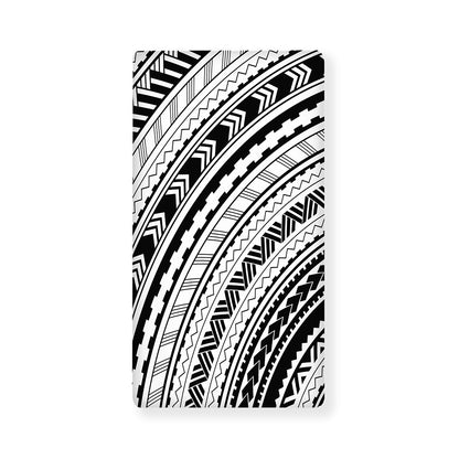 Black And White Maori Polynesian Print Baby Crib Sheet