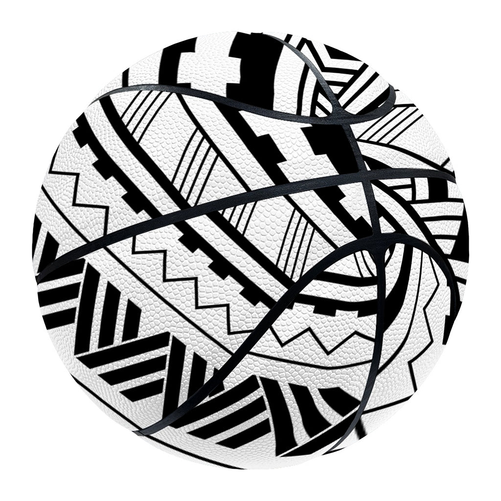 Black And White Maori Polynesian Print Basketball