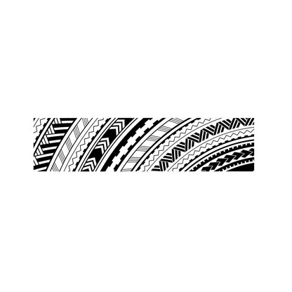 Black And White Maori Polynesian Print Bed Runner