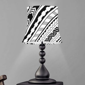 Black And White Maori Polynesian Print Bell Lamp Shade